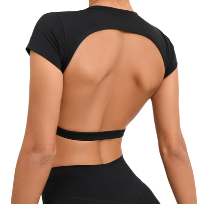 AirFlow Aura: Women's Open-Back Performance Crop Top